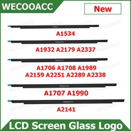 New Grey Silver LCD Screen Glass Trim Logo Bezel Front Cover for MacBook Air Pro 13" 15" A1706 A1707