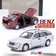 汽車模型 原廠模型 合金模型車預1:18德國奔馳原廠C級 C36 AMG W202 G200 T-Model S202汽