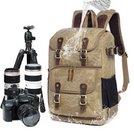 Capacity Batik Canvas Fabric Photography Bag Outdoor Waterproof Camera Shoulders Backpack for Canon