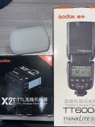 贈送柔光罩及色卡出神牛tt600閃光燈X2T無線引閃器sony口
