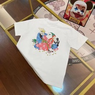 Evisu/Fushen Baju-T Uniseks Bercetak Baju-T Lengan Pendek Baju-T Gaya Jalanan Cetakan Huruf Baju Lel