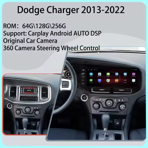 12.3inch Android 13 For Dodge Charger 2011-2019 Car Radio Player GPS Navigation Wireless CarPlay Tou