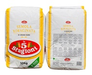 แป้งเซโมลินา ดูรัม วีท Le5 Stagioni SEMOLA RIMACINATA DI GRANDO DURO Durum Wheat Semolina 10 kg.