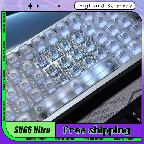 New Everglide SU66 Max Keyboard Wired Magnetic Switch Gaming RGB Support GH60 GASKET High-frequency