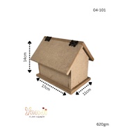 Yenji Clay Craft/MDF Board House Shape Box