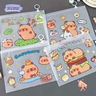FANSIN1 Capybara File Bag, Cute Cartoon PVC Test Paper Storage Pouch,  Transparent Large Opening Por