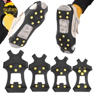SUBEI1 Ice Gripper Climbing Cleats 10-Studs Snow Shoes Spikes