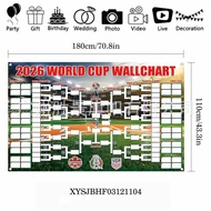 GAMSOD 2026 World Cup Schedule Poster – 43x70 Inches Tournament Bracket Wall Chart with Reusable Nat