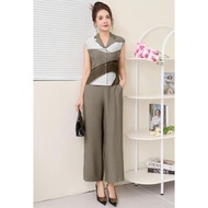 Set Đồ Nữ Công Sở Set Bộ Sang Chảnh Cổ Vest Thời Trang Trung Niên Hascoo Mã CT4