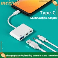 MEIGUII Type-C to 3.5m Tablet Headphone USB Splitter Audio Converter