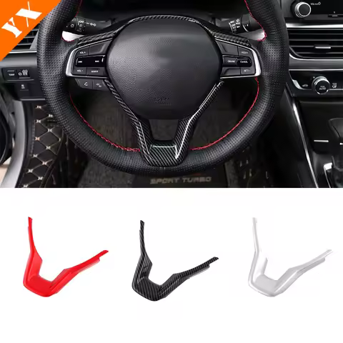 2022 2023 For Honda City Accessories Trim Car Steering Wheel Decoration Sticker Cover Abs Plastic Ma