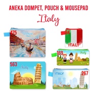 GANTUNGAN Italy Souvenir Wallet Pouch Mouse Pad Pin Magnet Keychain Landmark Souvenir Italy