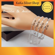 925 Silver Bracelet & Anklet SB | Gelang Tangan & Gelang Kaki SB Perak 925 |