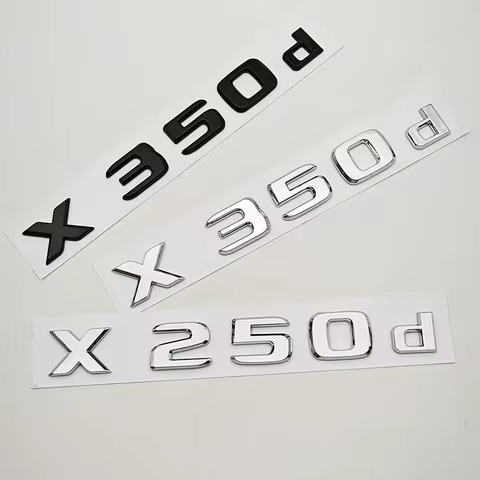 3D ABS Car Letters Rear Trunk Badge Logo X250d X350d Emblem Decals For Mercedes Benz Pickup Truck X2