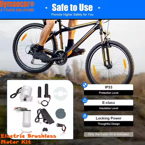 48-72V 3000W Electric Brushless Motor Kit, 4900rpm DC for Scooter, Dune Buggies, Go-Kart, Modified B