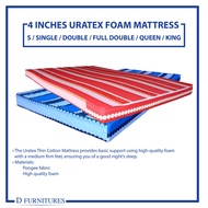 ♞Original URATEX 4 Inch Thick Foam Mattress W Cotton Cover - 30x75- 36x75- 48x75- 54x75- 60x75-72x7
