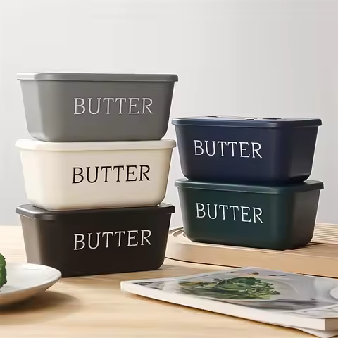 Butter Container Box with Knife Simple Restaurant Sealed Storage Box Cheese Box with Knife Butter Sl