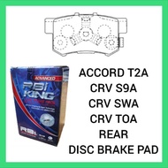 HONDA ACCORD T2A CRV S9A SWA TOA REAR DISC BRAKE PAD