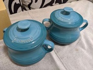 全新 Le creuset 燉盅 湯盅一對 soup bowls set 漸變色