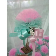 Bunga Pahar Pelamin Doorgift VVIP Bunga Telur Fluffy Dwitone 25pcs