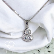 ［Real Moissanite］Can Pass Diamond Test 18K Gold Heart Shaped Gourd Necklace Pendant MNG067 Moissanit