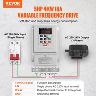 New SucceBuy VFD 5HP4KW Singel Phase 220V-240V Input to 3 Phase 220V-240V Output Variable Frequency 