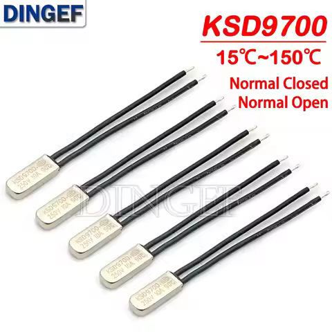1PCS KSD9700 5A 10A 250V 15C 55C 60C 75C 80C 85C 90C 95C 100C 155C NO NC Thermostat Thermal Protecto
