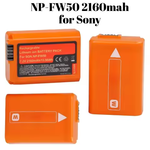 Upgrade 2160mAh NP-FW50 Camera Battery for Sony ZV-E10 Alpha a6500 a6400 a7 Series a6000 a6300 NEX-5
