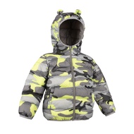 QUECHUA 青少年登山健行羽絨外套－迷彩