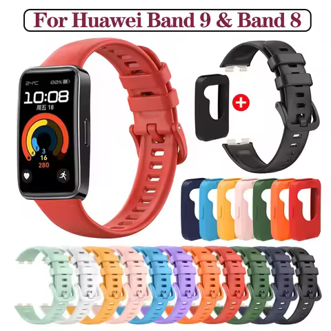 Watchband Silicone Strap for Huawei Band 9 Bracelet Replacement Watchbands for Huawei Band 8 Screen 