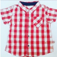 Baju baby boy Prelove Padini Miki baby boy shirt red 3 - 6 Month