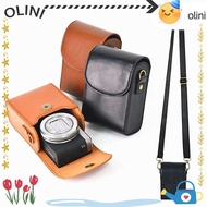 OLINI Storage Bag, Portable Adjustable Strap Camera , Leather Waterproof Shockproof Protective Cover