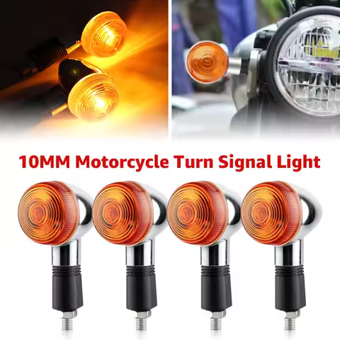 2PCS Motorcycle Turn Signal Bullet Front Turning Lamp Amber Blinker Indicator For Bandit 250 400 74A