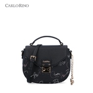 Carlo Rino Black Playful Dame Crossbody Bag