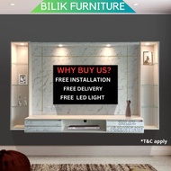 Free Installation TV Cabinet  | Hanging Cabinet | Almari TV Dinding | 8" TV cabinet With Plug / LED