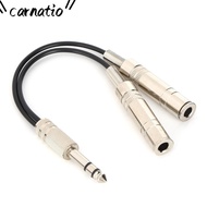 CARNATIOGV 6.35mm Male to 2 6.35mm Female, Male to 2 Female Shielding Breakout Splitter Cable, Y Aud