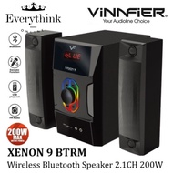VINNFIER XENON 9 BTRM WIRELESS BLUETOOTH SPEAKER 2.1 200W WITH KARAOKE/ FM RADIO/ SD CARD/ RGB LIGHT