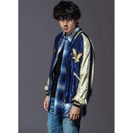 Murayama Sukajan Jacket - High and low aegle - Navi Gold