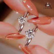[CYTUPR] Moissanite Ring Diamond Ring 0.50ct 1ct 2ct Classic Engagement Proposal Ring