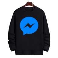 Cotton Fleece Facebook Crewneck Messenger Sweater