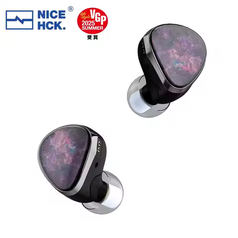 NICEHCK NX8 HiFi Earphone 1DD+6BA+1PZT Hybrid Wired In Ear Monitors Detachable 2Pin with AceLilac Au