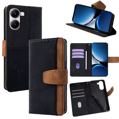 Metal buckle Leather Flip Mobile Phone Case for Xiaomi Poco X8 Pro poco X7 Pro Poco X6 X5 X4 X3 Pro 