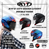 KYT D-CITY HELMET OPEN FACE DOUBLE VISOR - KYT D CITY