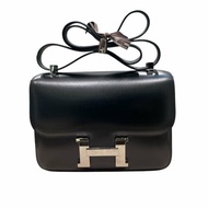 HERMES 愛馬仕 CONSTANCE 24 康康包 BOX皮 黑色 銀扣