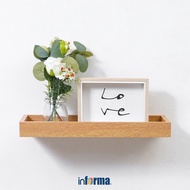 Informa Dothan Wall Shelf 40 cm - Brown Oak Decorative Wall Shelf Multipurpose Wall Shelf Wall Shelf