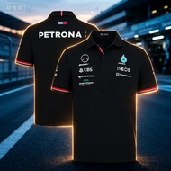 Mercedes‑AMG Petronas F1 Polo Shirt INEOS UBS Motorsport Racing Short Sleeve Jersey