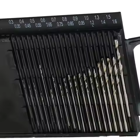 20Pcs Mini HSS Micro High Speed Steel Twist Drill Bit Set Model Craft with Case Repair Parts 0.3mm-1