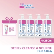 [Bundle of 4] Ceradan® Moisturising Wash (280ml) (Gentle| With 3:1:1 Ceramide| For Eczema-prone, Dry