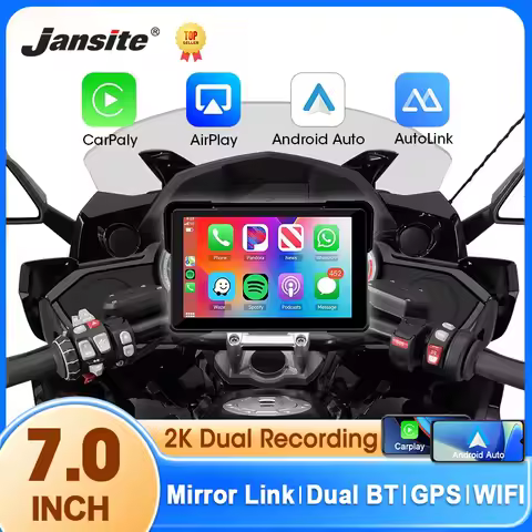 7 inch Portable Carplay Motorcycle GPS Navigation IPX7 Waterproof LCD Display Wireless CarPlay Andro