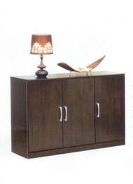 RUBBER WOOD VENEER SIDE CABINET